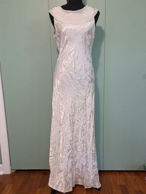 Vintage Harlow Elegant Ivory White Evening Gown Dress Size 12